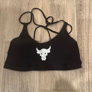 VGUV-1 Under Armour the Rock Collection sports bra. Size Medium-Black/Yellow